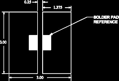 PAD CONFIGURATIONS RECOMMENDED TRACE LAYOUT ON MCPCB 0.25 1.375 SOLDER PAD REFERENCE 3.00 3.