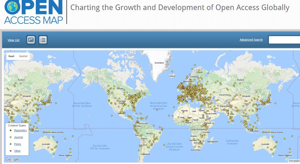 Global open access map