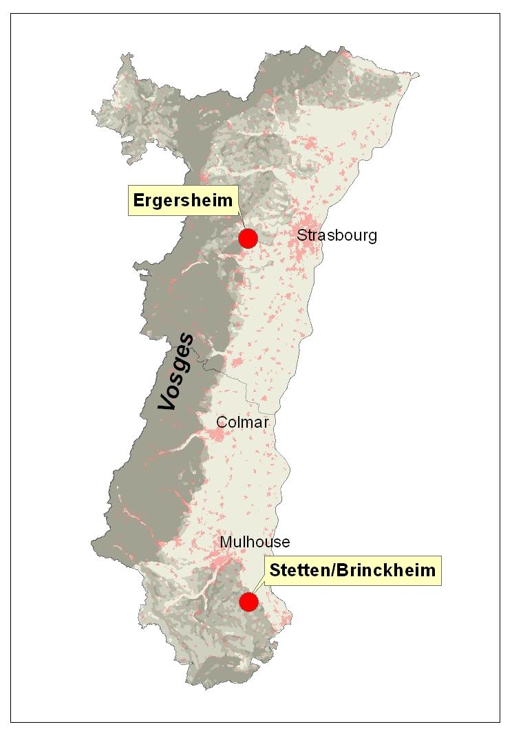 Two catchments were tested EGU-2010, Vienna Ergersheim 250 ha, slopes 2-5% variable soil types and textures (loess soils, clayey-calcareous soils and