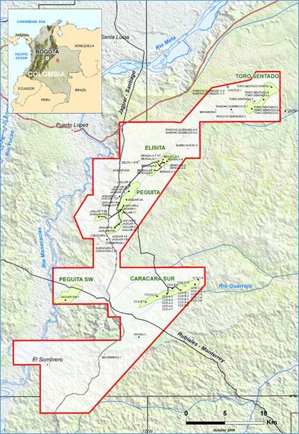 Figure 1. Location map of Caracara Sur oil field (Llanos Basin, Colombia).