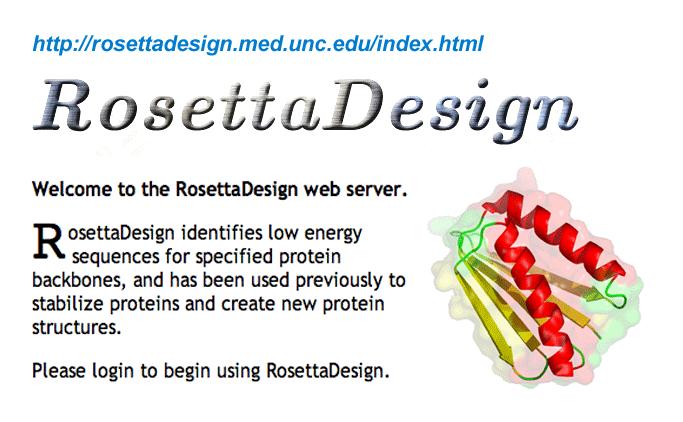 , Science 302:1364 68 (2003) RosettaDesign server for
