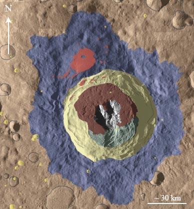 Location, Location, Location: King Crater Melt pools on wall terraces or outside crater Melt flows [Campbell B.A.