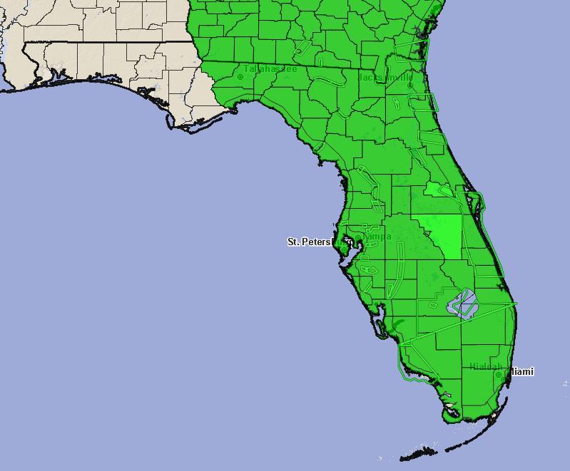 Flash Flood Watches for the Entire Peninsula and much of the Big Bend River Flood Warnings for Early Next Week Based on Expected Rainfall Numerous
