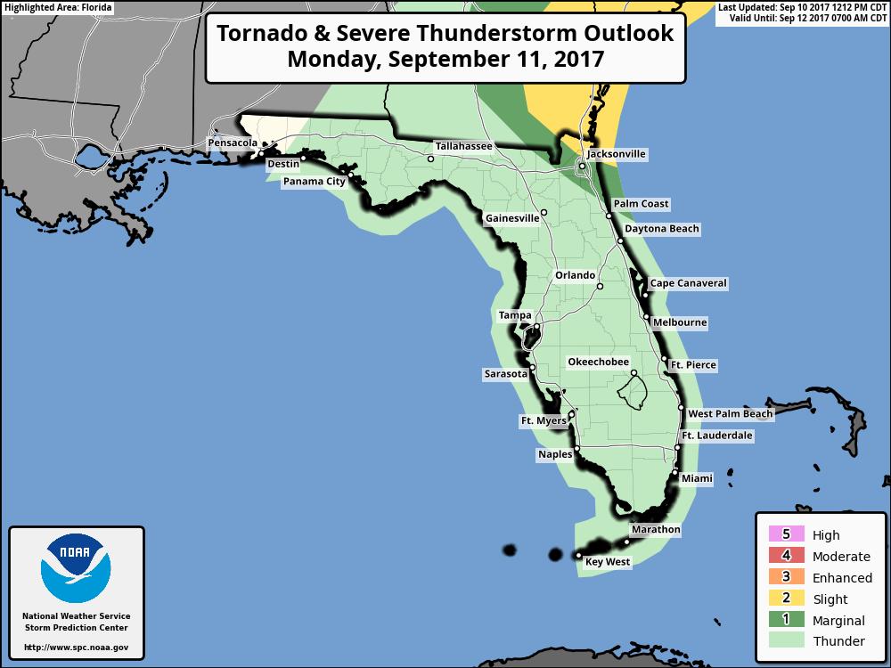 Tornado threat will continue this evening for Central Florida, and increase in Northeast