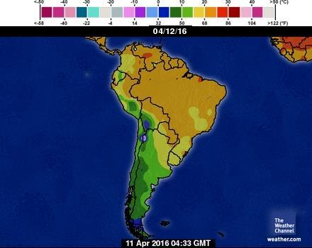 South America - Weather BRAZIL: Southern Brazil and Paraguay were mostly dry Wednesday while rain fell on a large part of northern Brazil.