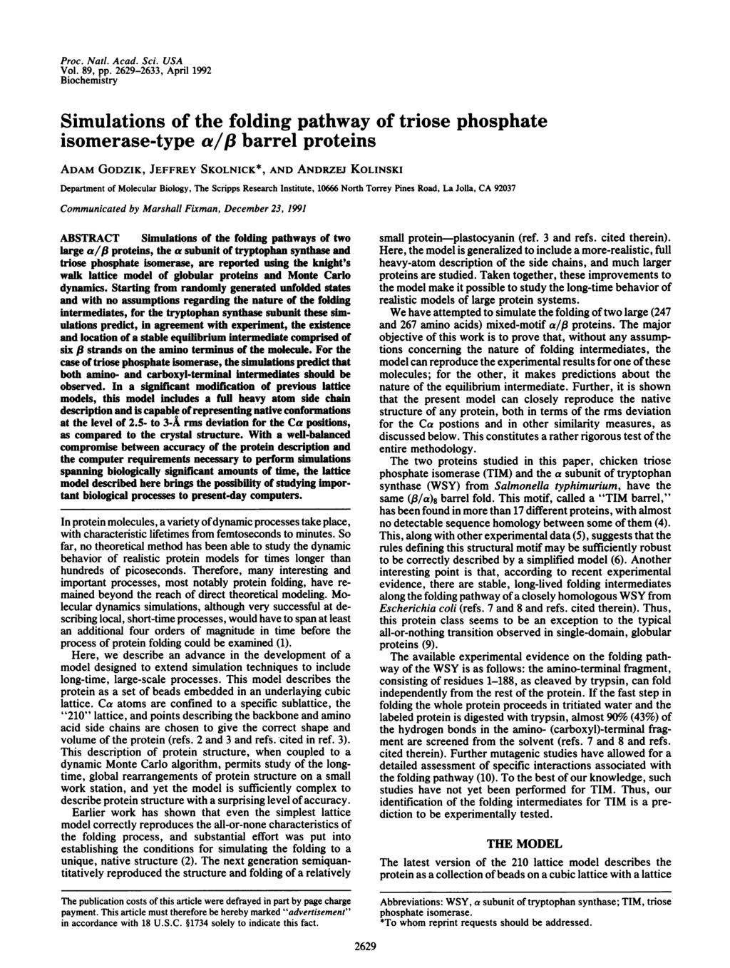 Proc. Natl. Acad. Sci. USA Vol. 89, pp.
