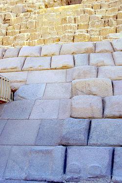 In 1300 CE, invading Arabs took over Egypt and stripped each pyramid of its limestone casing stones and