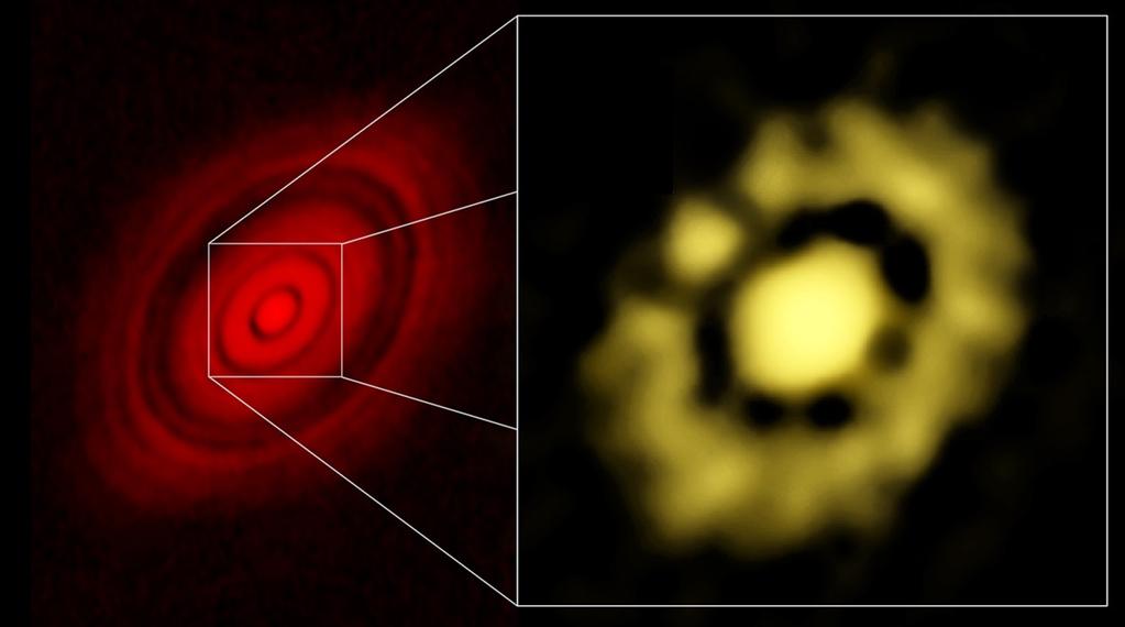 3. Substructure Within the Rings! ALMA@! 1.