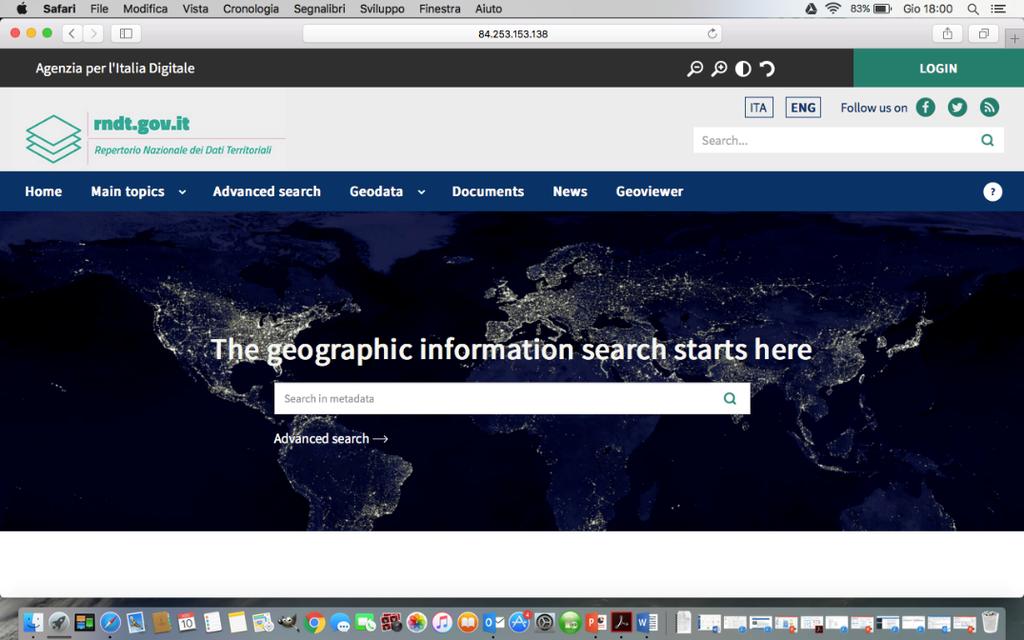 The new RNDT Main innovative features: - new domain geodati.gov.