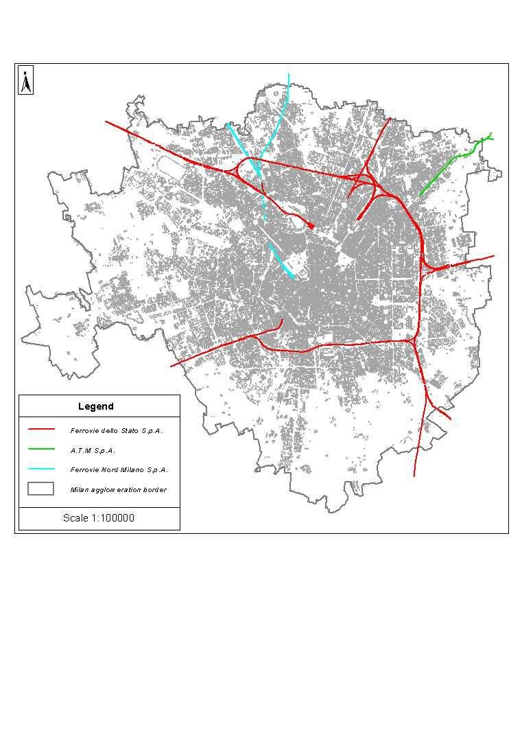 Figure 3: Milan agglomeration rail infrastructures. 2.