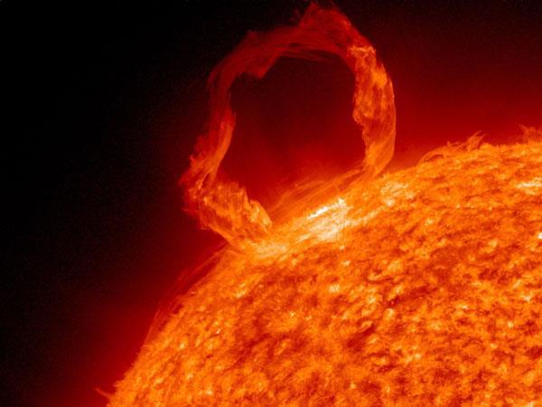 the sun that indicate cooler areas Solar