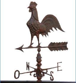 3. The elements of climate Wind A weather vane show the direction of the wind.