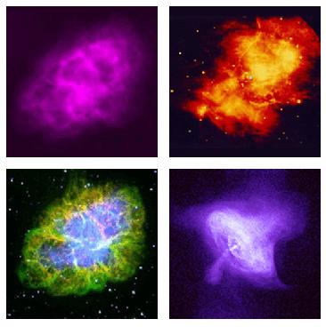 - Radio emission from the Crab nebula was first detected by Bolton, Stanley and Slee (1949). It is one of the most powerful radio sources known, with a flux of 1000 Jy at 1 GHz.