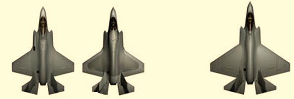 F-35 Geometry F-35A/B CTOL/STOVL F-35C CV F-35 A/B F-35 C b(ft) 35.10 43.50 l (ft) 50.75 51.20 h(ft) 15.00 15.
