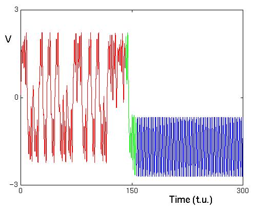 A CNN Approach to Brain-Like Chaos-Periodicity Transitions 2269 (c) Fig. 3.