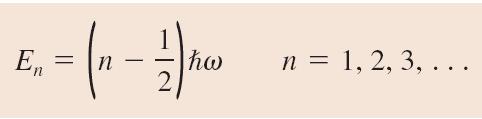 The Quantum Harmonic Oscillator The wave functions of the first three states are Where ω = (k/m)