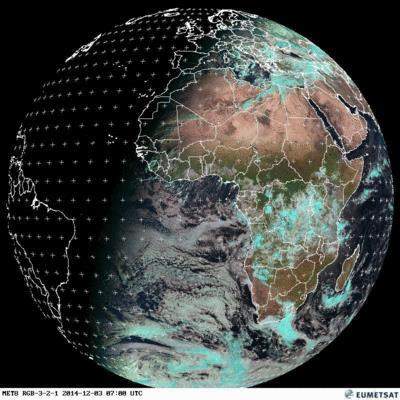 Satellite data: spatial and time resolution Cloud index Time