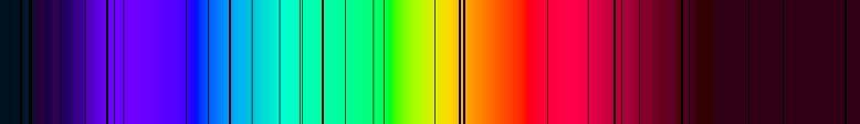 3 nm (red) The dark lines in the solar spectrum were