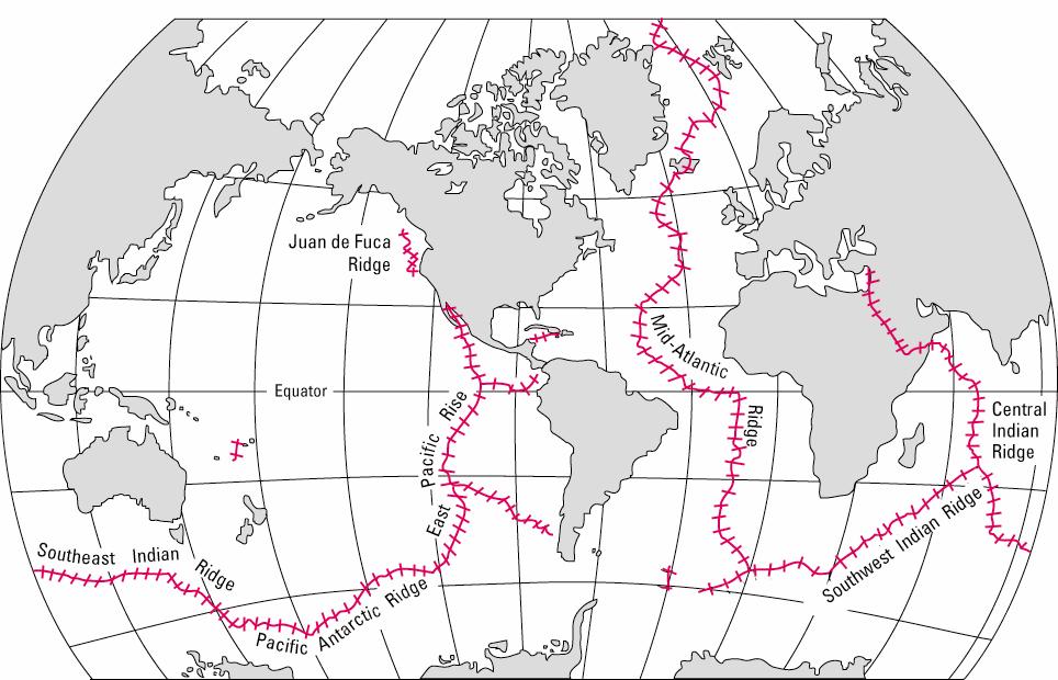 Mid-Ocean Ridge System (Constructive Plate Boundaries) This