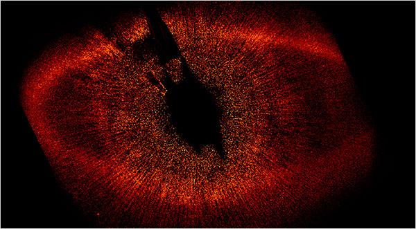 Now in Sight: Far-Off Planets NASA, via Associated Press A dust ring, seen in red, surrounds the star Fomalhaut, which is located at the center of the