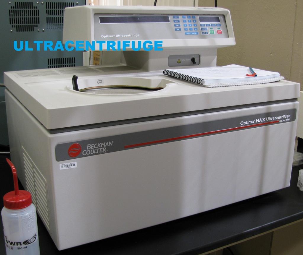 ULTRA CENTRIFUGE It is the most sophisticated instrument Intense heat is generated due to high speed thus the