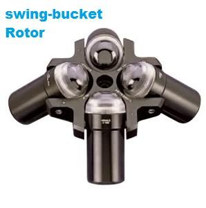 Swing-bucket Rotor Swinging-bucket rotor are used for pelleting, isopycnic studies and rate zonal studies. Tubes are attached to the rotor body by hinge pins or a crossbar.