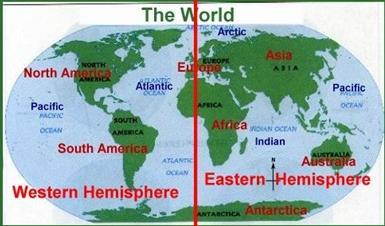 Developing a Sense of Place Continents & Oceans Geographers divided land masses of world into separate areas called continents 7 continents in order of size: Asia, Africa, North America, South
