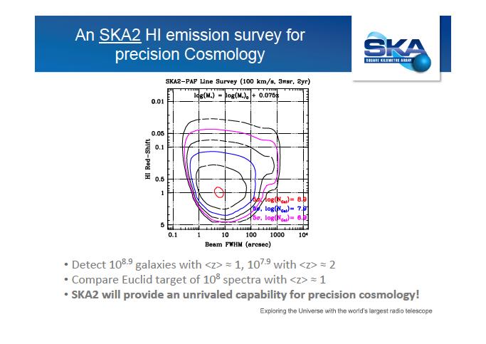 Scale of SKA2 >> larger; are there SKA1 design considerations for cosomology?