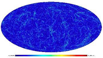 Lensed CMB Map of the polarization induced by LSS on the CMB obtained from the