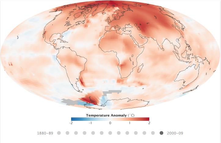 HOW MUCH HAS THE ATMOSPHERE WARMED? EXPLORING SEA LEVEL RISE ATMOSPHERIC TEMPERATURE CHANGE cooling warming hwp://earthobservatory.nasa.gov/features/worldofchange/decadaltemp.