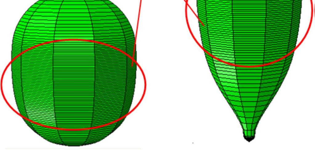 The preform geometry is meshed and the longitudinal stretch rod by shell elements in ABAQUS environment.