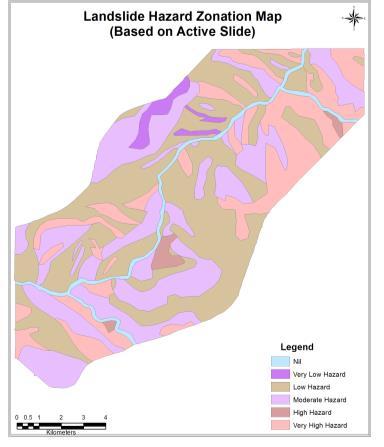 Results Landslide hazard zonation map based on old and active slide S.