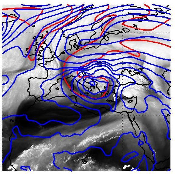 Extreme large-scale wind and precipitation Case study: 21-23 October 2007 Mediterranean