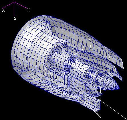 Figure 3 Example, Prototype Engine Rotor Dynamics Model
