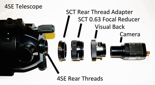 Maksutov Cassegrain Telescopes and Video Astronomy 107 Fig. 6.6 An SCT focal reducer attachment for a Maksutov Cassegrain telescope Fig. 6.7 A 1.