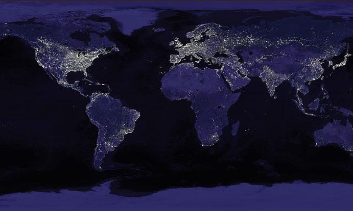56 4 Light Pollution and Filters Fig. 4.1 Earth Lights (Image courtesy of NASA/GSFC) population.