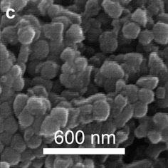 SEM images for (a) silica particles (SNOWTEX ST-ZL), (b) zeolite NaA (ZA-5C) and (c) high magnification of ZA-5C; (d) XRD pattern for ZA-5C and (e) DLS results for silica and ZA-5C.
