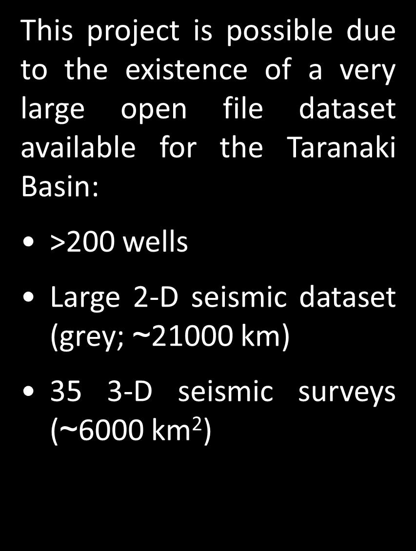 >200 wells Large 2-D seismic dataset