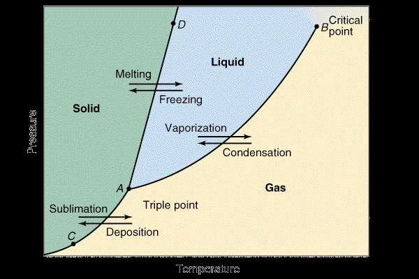Phase Diagrams Phase diagram: plot of pressure vs.
