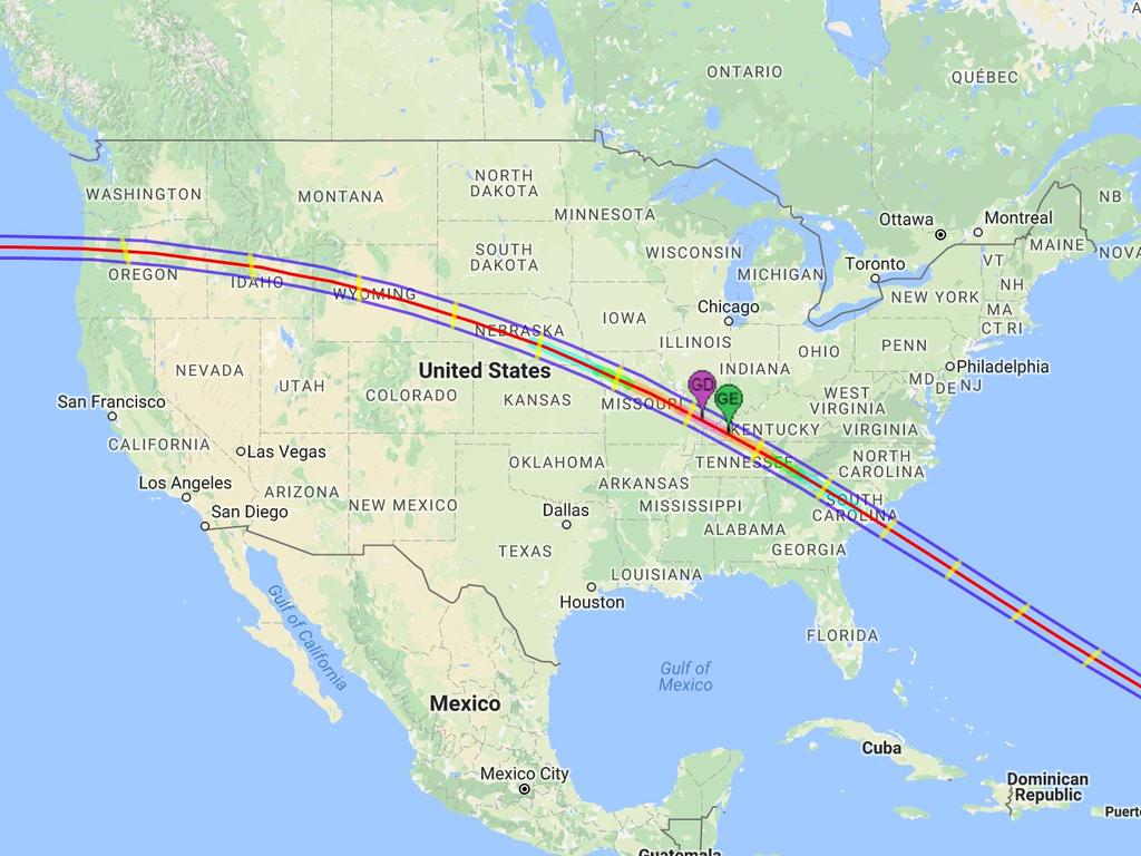 Total Solar Eclipse August 21, 2017 Greatest eclipse at 18:25 UT Duration 2