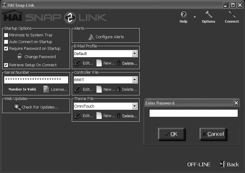 Figure 2. Startup menu shortcuts for RRRT0 on the astronsu PC. Figure 3. HAI SnapLink Startup Panel.