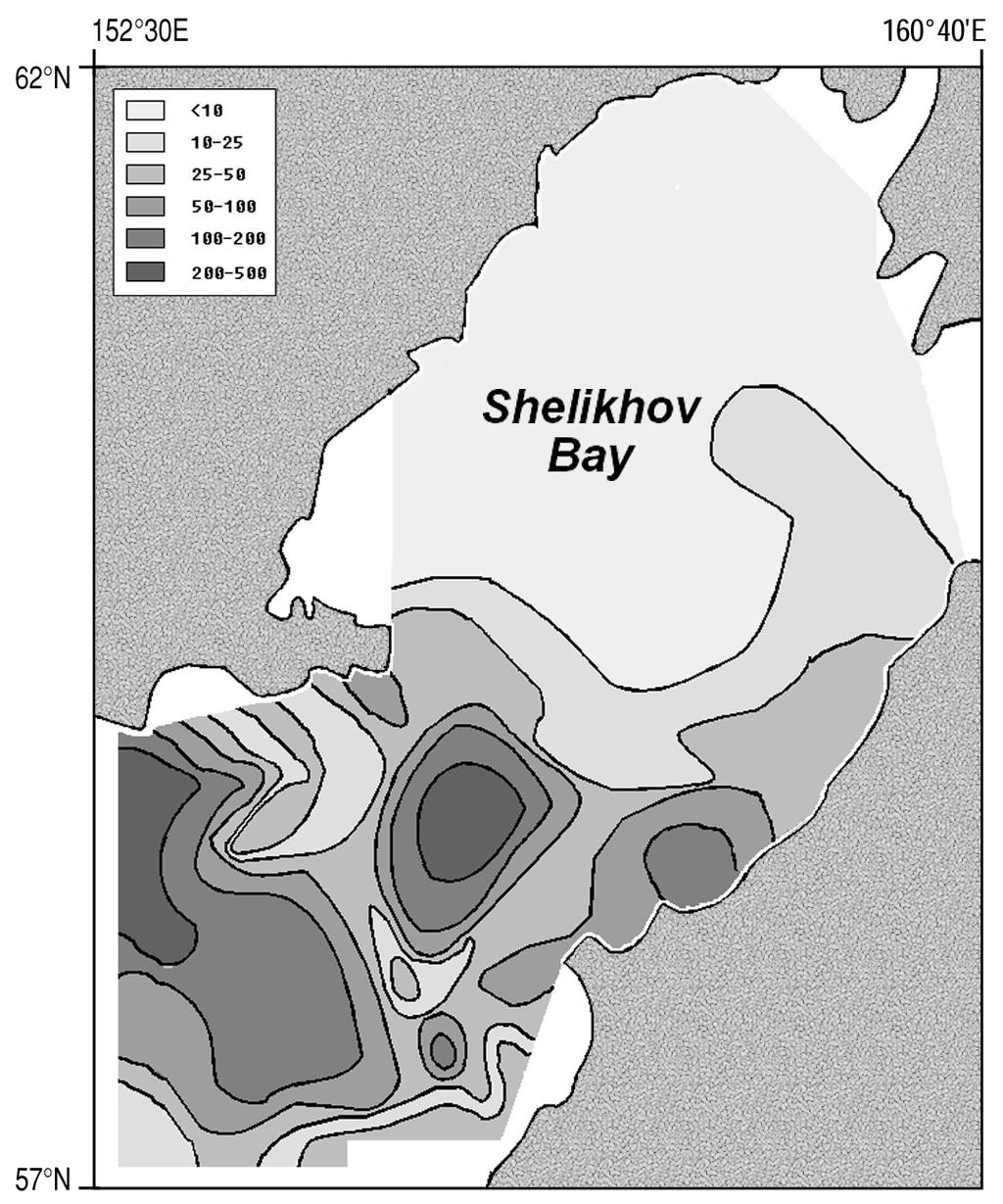 Shelikhov Bay during June 1963 (from Kotlyar 1965). Figure 22.