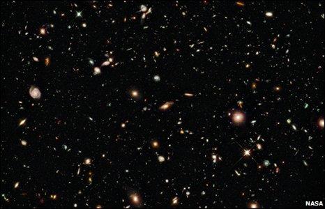 22 April 2010 Hubble's role in search for aliens Very distant galaxies have been spotted in the Hubble Ultra Deep Field The powerful vision of the Hubble Telescope - which turns 20 this week - has