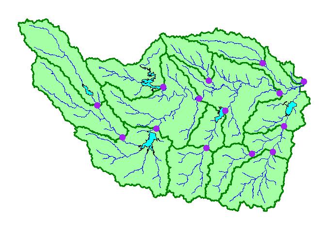 SubWatersheds- a subdivision of the watershed into subwatersheds