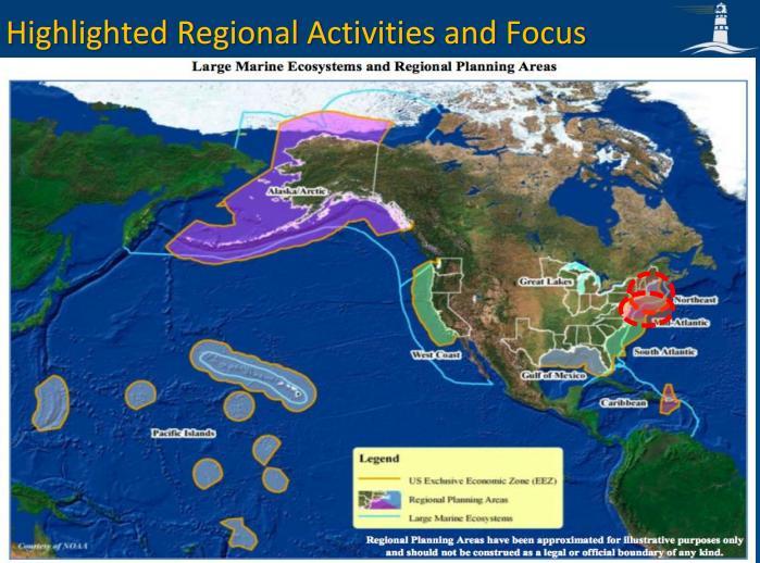 Legal aspects related to the MSP US legislation USA - 2013 National Ocean Policy Implementation Plan related to the ocean, coasts, and the Great Lakes.