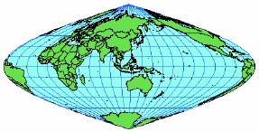 Albers Equal Area Projection Sinusoidal Projection The third category of projections preserves distance but only