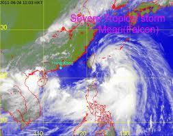 amounts of precipitation. This Tropical Storm reached a minimum central pressure of 975 hpa and maximum winds of 97 km/h.