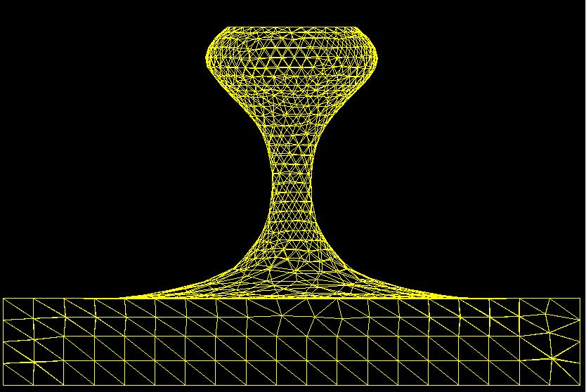 Pierce-physics model: Salt dome with idealized shape