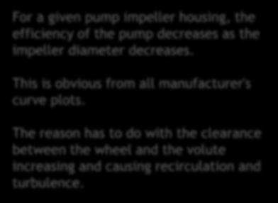 the efficiency of the pump decreases as