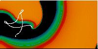 waves periodically perturbed with plane waves and showed that when the pacing frequency is higher than that of the spiral wave, a drift is induced on the spiral wave tip.